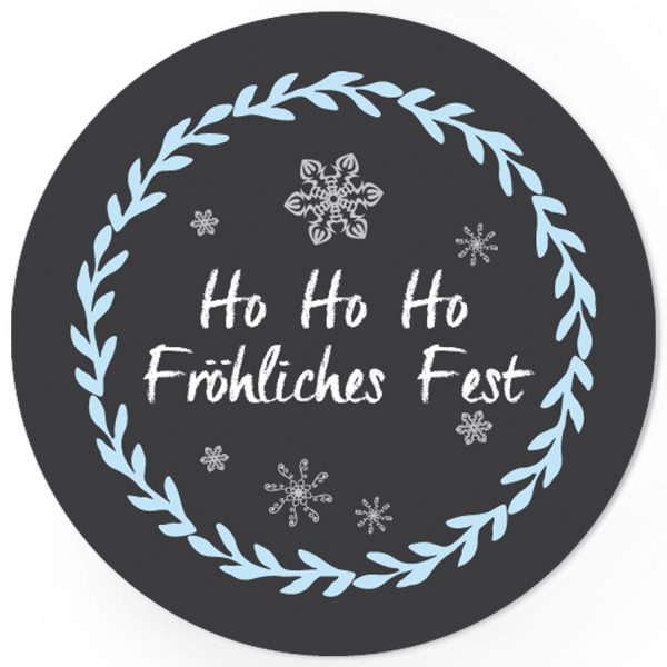 48 Weihnachtsaufkleber (Modernes Motiv) - für Geschenke zu Weihnachten / Sticker / Aufkleber / Etiketten / Geschenkaufkleber rund / Set