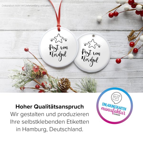 48 Weihnachtsaufkleber - Schick und Modern - für Geschenke zu Weihnachten / Sticker / Aufkleber / Etiketten / Geschenkaufkleber rund / Set – Bild 3