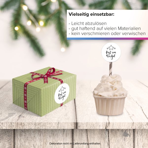 48 Weihnachtsaufkleber - Schick und Modern - für Geschenke zu Weihnachten / Sticker / Aufkleber / Etiketten / Geschenkaufkleber rund / Set – Bild 6