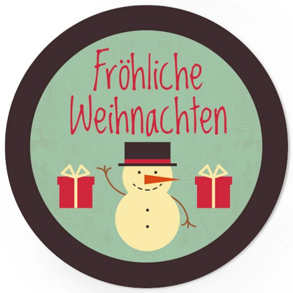 48 Weihnachtsaufkleber SCHNEEMANN / rund, ca. 4cm / Weihnachen / Adventskalender / Advent / Geschenke / Verpackung / Geschenkaufkleber rund / Set