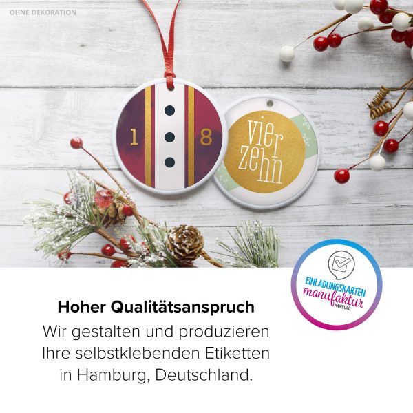 Adventskalender-Zahlen Aufkleber 1 bis 24 / Bunter Moderner Mix / Etiketten / Sticker / Weihnachtskalender / Advent / Rund / DIY / zum Aufkleben – Bild 5