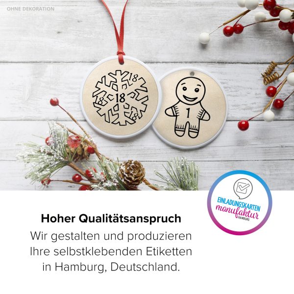 Adventskalender-Zahlen Aufkleber 1 bis 24 / Such Zahlen Zeichnungen / Etiketten / Sticker / Weihnachtskalender / Advent / Rund / DIY / zum Aufkleben – Bild 5