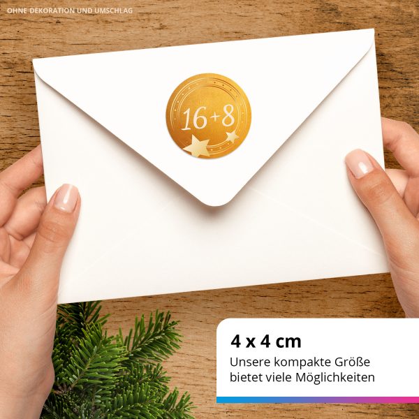 Adventskalender-Zahlen Aufkleber 1 bis 24 / Rechnen Mathe Aufgaben Mix Bunt / Etiketten / Sticker / Weihnachtskalender / Advent / Rund / DIY / zum Aufkleben – Bild 3