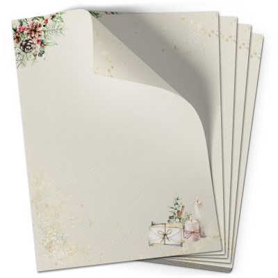 50 Blatt Briefpapier (A4) | Vintage Christmas  | Weihnachten Weihnachtspapier | edles Design Papier | beidseitig bedruckt | Bastelpapier