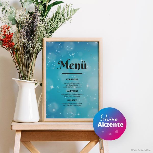 10 Briefpapier und Briefumschlag SET | Blau Sterne Modern | Papier und Umschlag mit Design-Motiv bedruckt | 90 g/m² – Bild 4