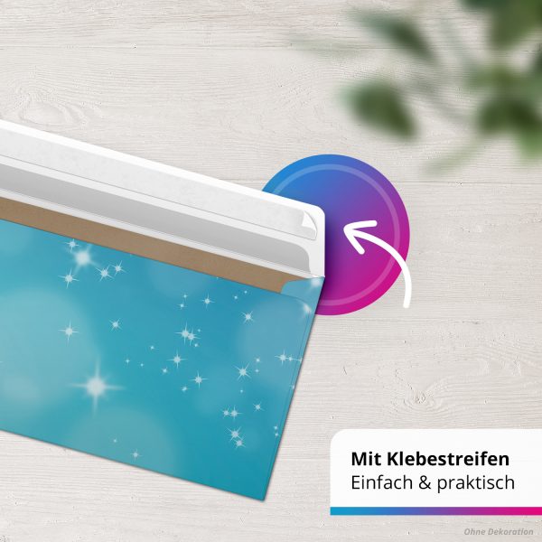 10 Briefpapier und Briefumschlag SET | Blau Sterne Modern | Papier und Umschlag mit Design-Motiv bedruckt | 90 g/m² – Bild 7