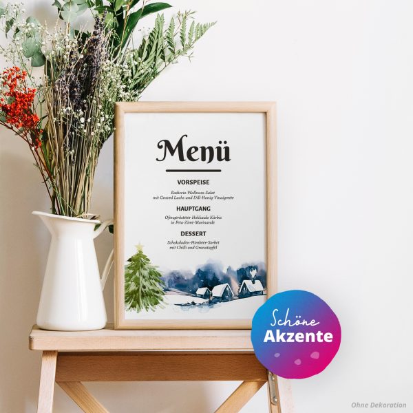 10 Briefpapier und Briefumschlag SET | Weihnachten Winter Landschaft | Papier und Umschlag mit Design-Motiv bedruckt | 90 g/m² – Bild 4