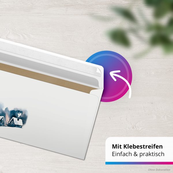 10 Briefpapier und Briefumschlag SET | Weihnachten Winter Landschaft | Papier und Umschlag mit Design-Motiv bedruckt | 90 g/m² – Bild 7