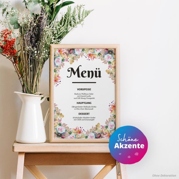 10 Briefpapier und Briefumschlag SET | Herbstblumen Blumen Romantisch | Papier und Umschlag mit Design-Motiv bedruckt | 90 g/m² – Bild 4