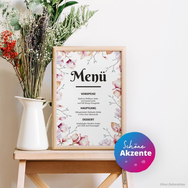 10 Briefpapier und Briefumschlag SET | Magnolie Blumen Romantisch | Papier und Umschlag mit Design-Motiv bedruckt | 90 g/m² – Bild 4