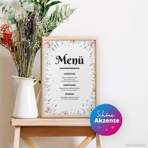 10 Briefpapier und Briefumschlag SET | Wildrose Blumen Romantisch | Papier und Umschlag mit Design-Motiv bedruckt | 90 g/m² – Bild 4