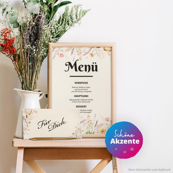 10 Briefpapier und Briefumschlag SET | Aquarell Modern edel | Papier und Umschlag mit Design-Motiv bedruckt | 90 g/m² – Bild 4