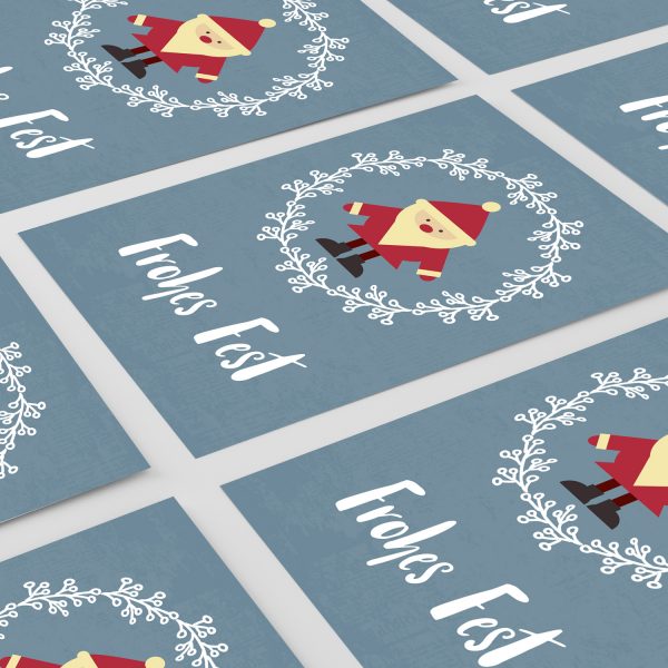 10 x moderne Weihnachtskarten mit Umschlag, Motiv FROHES FEST (blau-grau modern) im Postkarten Format / Weihnachten / Weihnachtsgrußkarte – Bild 6