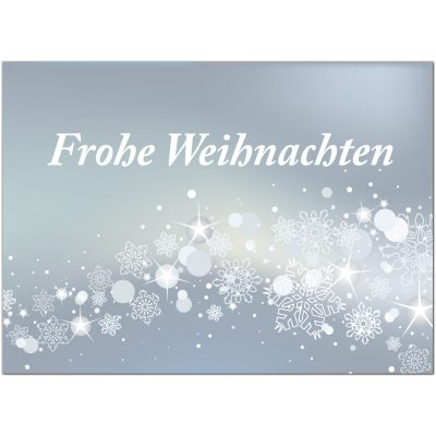 10 x moderne Weihnachtskarten mit Umschlag, Motiv Frohe Weihnachten modern (hell blau, grau) im Postkarten Format / Weihnachten / Weihnachtspost