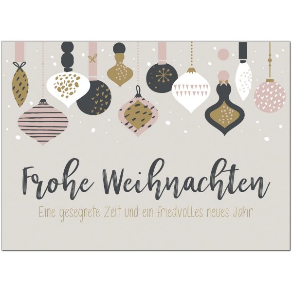 10 x moderne Weihnachtskarten mit Umschlag Motiv Weihnachten Schlicht und modern - Typo Schrift Karte mit schönem Text