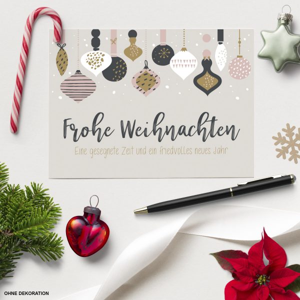 10 x moderne Weihnachtskarten mit Umschlag Motiv Weihnachten Schlicht und modern - Typo Schrift Karte mit schönem Text – Bild 3
