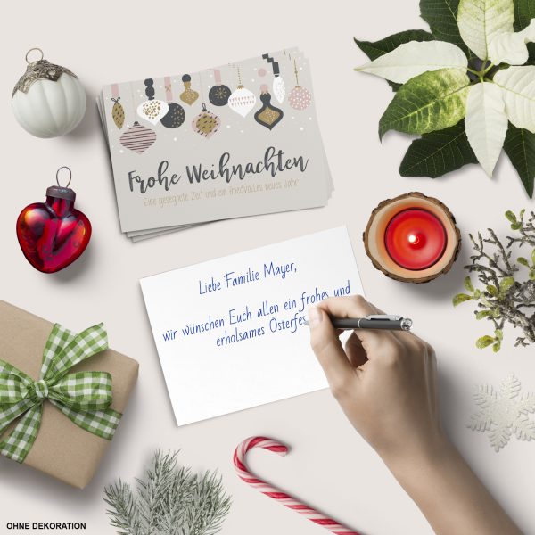 10 x moderne Weihnachtskarten mit Umschlag Motiv Weihnachten Schlicht und modern - Typo Schrift Karte mit schönem Text – Bild 4