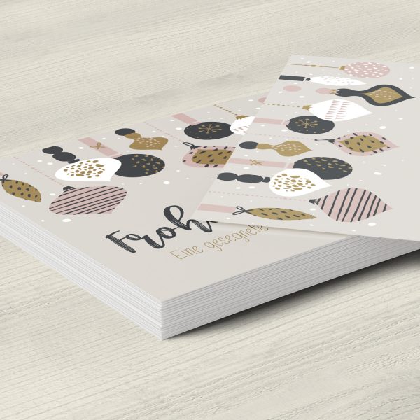 10 x moderne Weihnachtskarten mit Umschlag Motiv Weihnachten Schlicht und modern - Typo Schrift Karte mit schönem Text – Bild 5