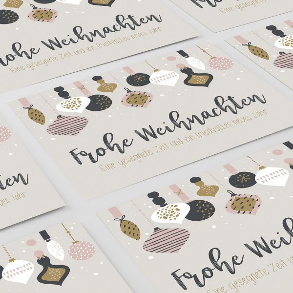 10 x moderne Weihnachtskarten mit Umschlag Motiv Weihnachten Schlicht und modern - Typo Schrift Karte mit schönem Text – Bild 6