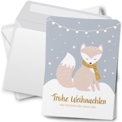 10 Weihnachtskarten mit Umschlag Set Weihnachten im Postkarten Format / Weihnachten / Weihnachtspostkarte / Motiv 1
