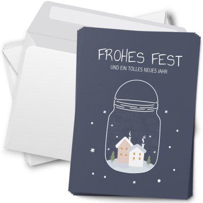 10 Weihnachtskarten mit Umschlag Set Weihnachten im Postkarten Format / Weihnachten / Weihnachtspostkarte /  Motiv 2