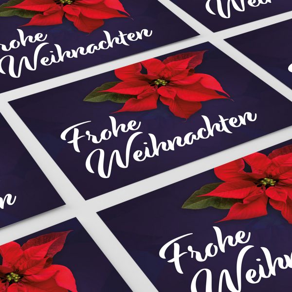 10 moderne Weihnachtskarten mit Umschlag - Motiv Weihnachtsstern 1 - Design-Karten zu Weihnachten im Set – Bild 6