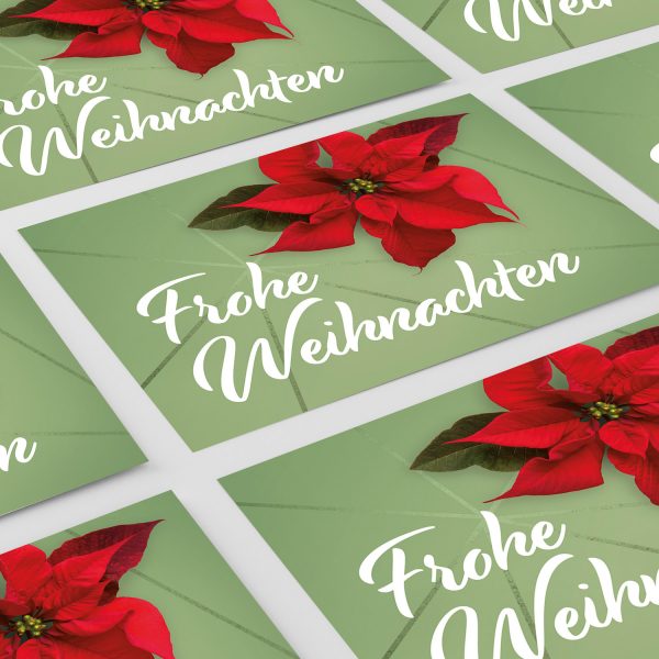 10 moderne Weihnachtskarten mit Umschlag - Motiv Weihnachtsstern 2 - Design-Karten zu Weihnachten im Set – Bild 6