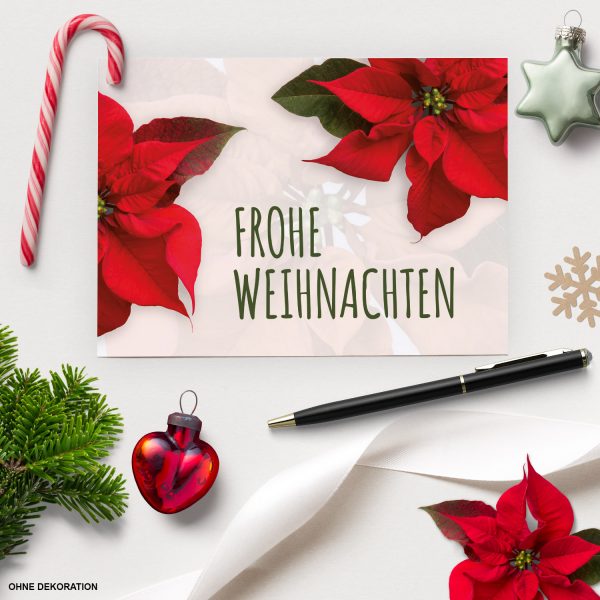 10 moderne Weihnachtskarten mit Umschlag - Motiv Weihnachtsstern 3 - Design-Karten zu Weihnachten im Set – Bild 3