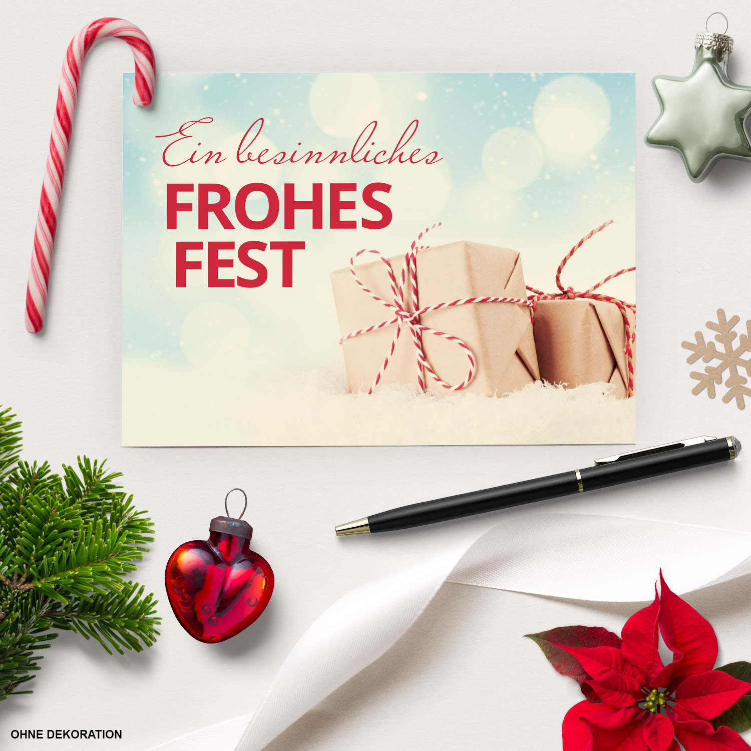 10 moderne Weihnachtskarten mit Umschlag - Motiv Geschenke - Design-Karten zu Weihnachten im Set – Bild 3