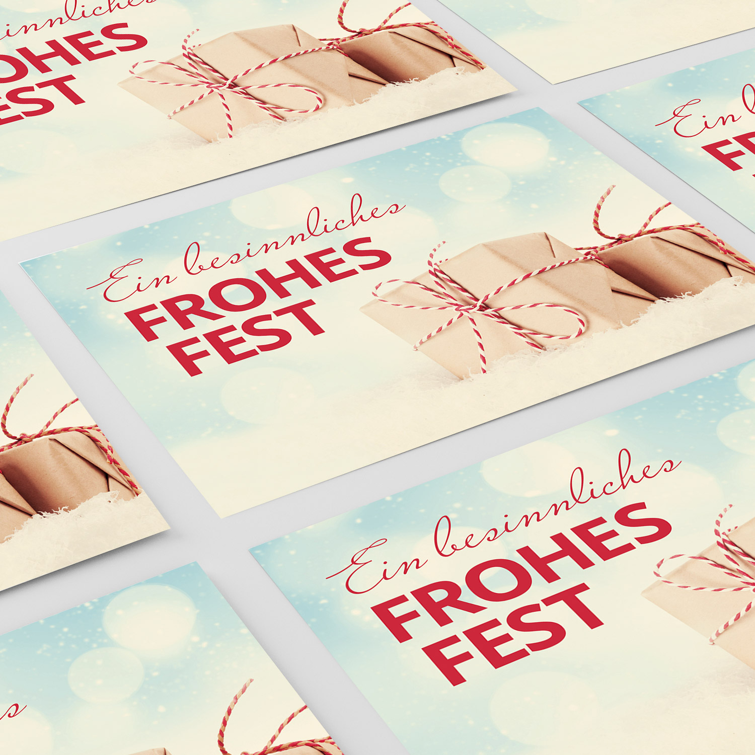 10 moderne Weihnachtskarten mit Umschlag - Motiv Geschenke - Design-Karten zu Weihnachten im Set – Bild 6