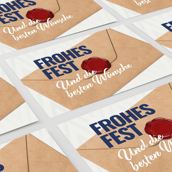 10 moderne Weihnachtskarten mit Umschlag - Motiv Brief - Design-Karten zu Weihnachten im Set – Bild 6
