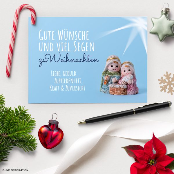 10 moderne Weihnachtskarten mit Umschlag - Motiv kirchlich modern - Design-Karten zu Weihnachten im Set – Bild 3