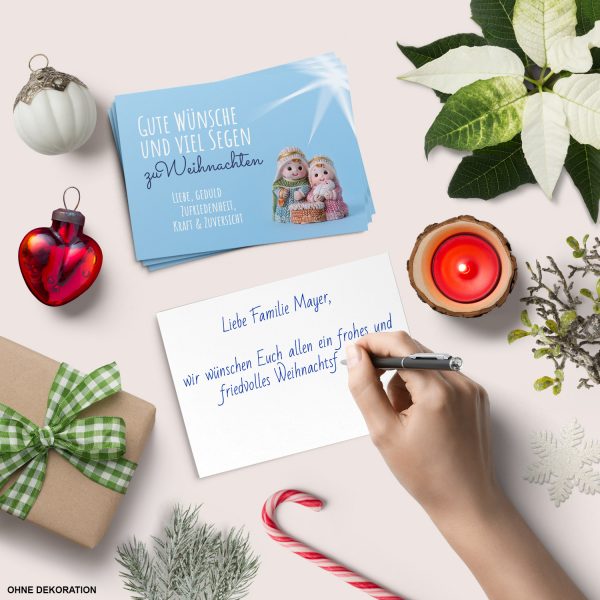 10 moderne Weihnachtskarten mit Umschlag - Motiv kirchlich modern - Design-Karten zu Weihnachten im Set – Bild 4