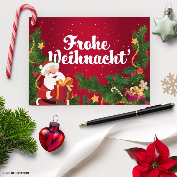 10 verschiedene Weihnachtskarten mit Umschlag - Motiv Mix 1 - Design-Karten zu Weihnachten im Set – Bild 4