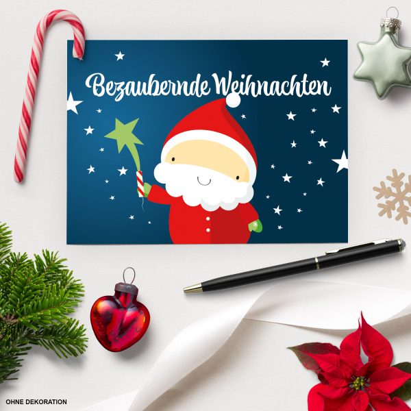 10 verschiedene Weihnachtskarten mit Umschlag - Motiv Mix 1 - Design-Karten zu Weihnachten im Set – Bild 5