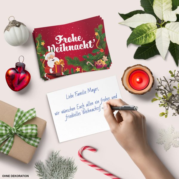 10 moderne Weihnachtskarten mit Umschlag - Motiv Buntes Weihnachten 2 - Design-Karten zu Weihnachten im Set – Bild 4