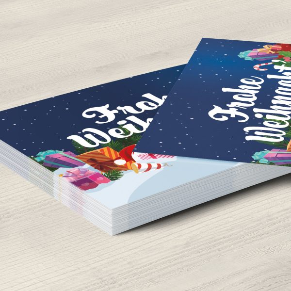 10 moderne Weihnachtskarten mit Umschlag - Motiv Buntes Weihnachten 3 - Design-Karten zu Weihnachten im Set – Bild 5