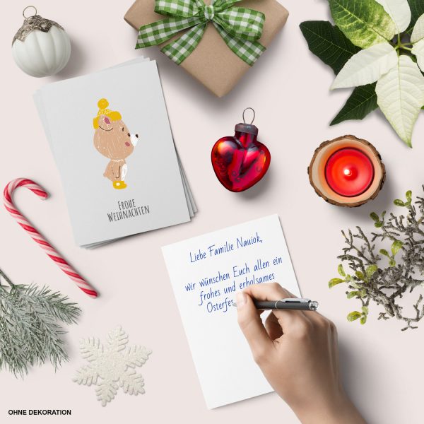 10 moderne Weihnachtskarten mit Umschlag - Stylische Weihnachten Tier 1 - Design-Karten zu Weihnachten im Set – Bild 4