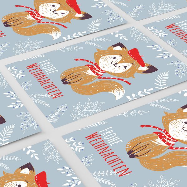 10 moderne Weihnachtskarten mit Umschlag - Stylische Weihnachten Tier 3 - Design-Karten zu Weihnachten im Set – Bild 6