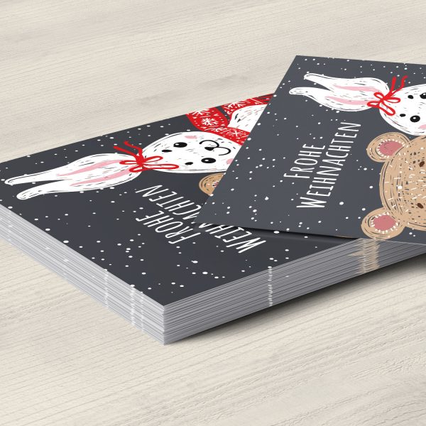 10 moderne Weihnachtskarten mit Umschlag - Stylische Weihnachten Tier 5 - Design-Karten zu Weihnachten im Set – Bild 5
