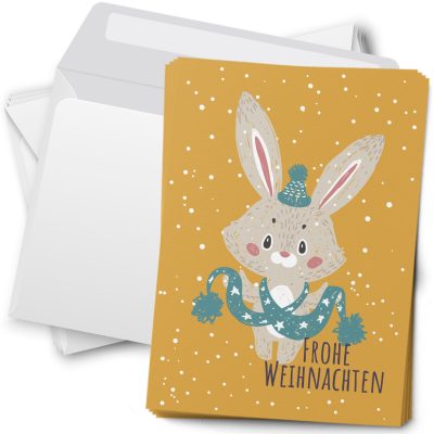 10 moderne Weihnachtskarten mit Umschlag - Stylische Weihnachten Tier 7 - Design-Karten zu Weihnachten im Set