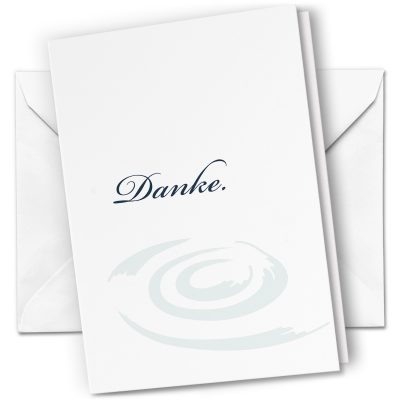 10 x Trauer Danksagungskarten Klappkarten mit Umschlag DIN A6, Trauerkarten Strudel, Danke Sagen nach Beerdigung, Trauerfall