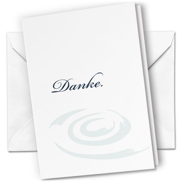 10 x Trauer Danksagungskarten Klappkarten mit Umschlag DIN A6, Trauerkarten Strudel, Danke Sagen nach Beerdigung, Trauerfall