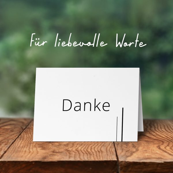 10 x Trauer Danksagungskarten Klappkarten mit Umschlag DIN A6, Trauerkarten Striche auf Weiß, Danke Sagen nach Beerdigung, Trauerfall – Bild 6