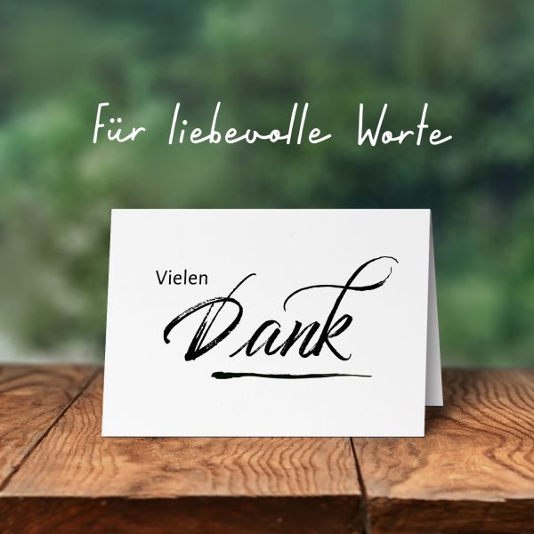 10 x Trauer Danksagungskarten Klappkarten mit Umschlag DIN A6, Trauerkarten Vielen Dank Schrift, Danke Sagen nach Beerdigung, Trauerfall – Bild 6