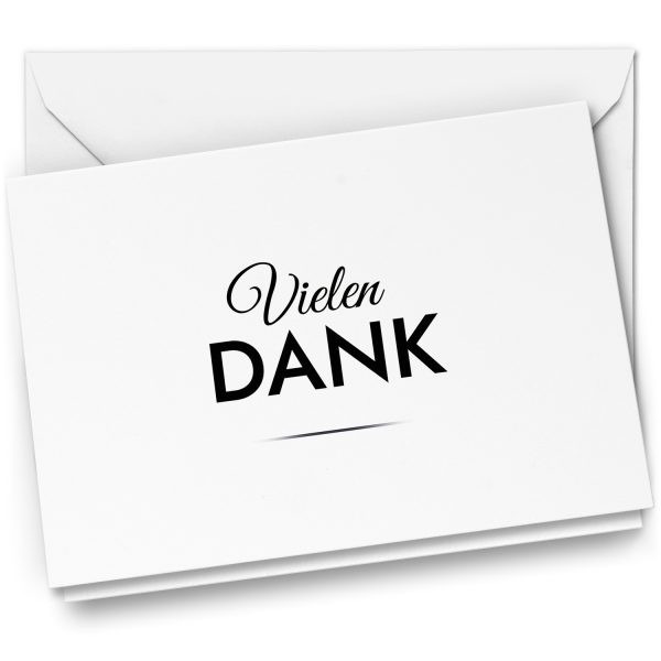 10 x Trauer Danksagungskarten Klappkarten mit Umschlag DIN A6, Trauerkarten Vielen Dank Edel, Danke Sagen nach Beerdigung, Trauerfall