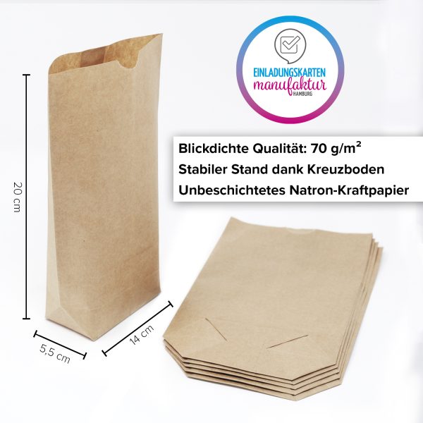 Adventskalender zum Befüllen (Modern) mit 24 Tüten und 24 weihnachtlichen Zahlen Aufklebern für Weihnachten, Advent, kleine Geschenke – Bild 5