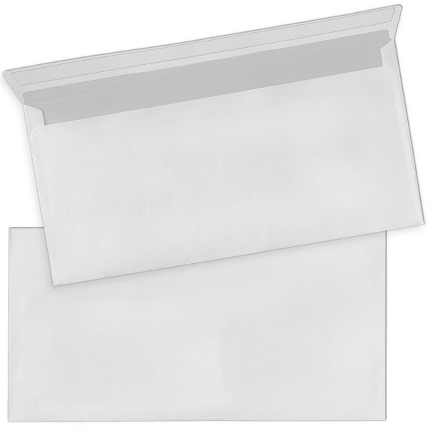 500 x Briefumschläge DIN LANG (220 x 110 mm), gerade Klappe, selbstklebend OHNE Fenster, Business weiß, 80 g/qm