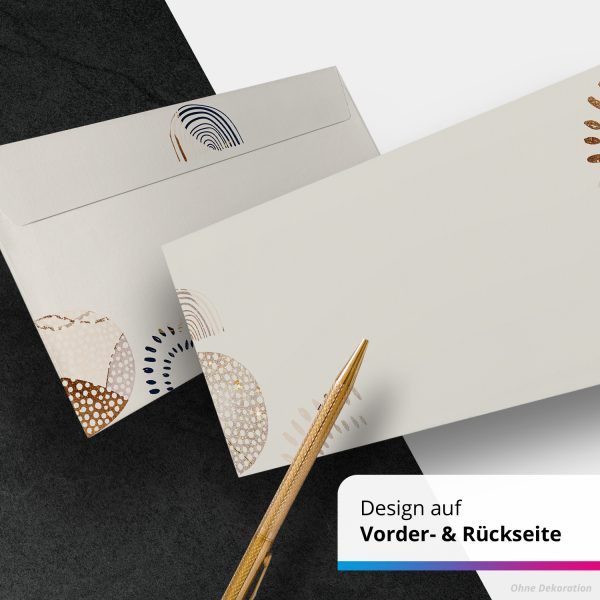 50 Briefumschläge DIN Lang | Art Design Kunst Modern | selbstklebend ohne Fenster | Brief-Umschlag mit Design-Motiv bedruckt | 90 g/m² – Bild 4