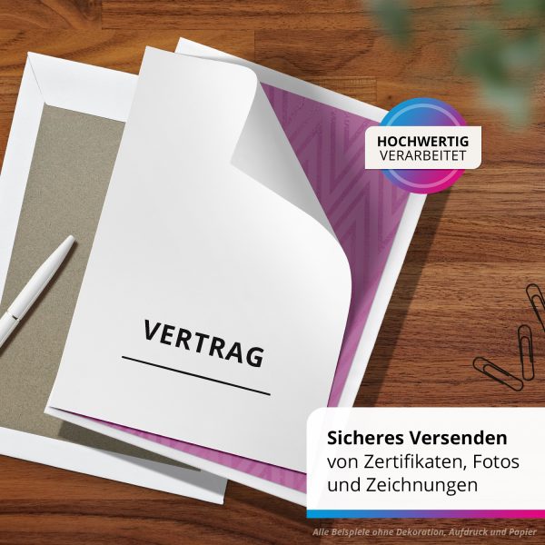10 x Briefumschläge mit Fenster DIN C4 mit Papprückwand (229 x 320 mm), gerade Klappe, selbstklebend, weiß, 120 g/qm Bewerbung – Bild 2